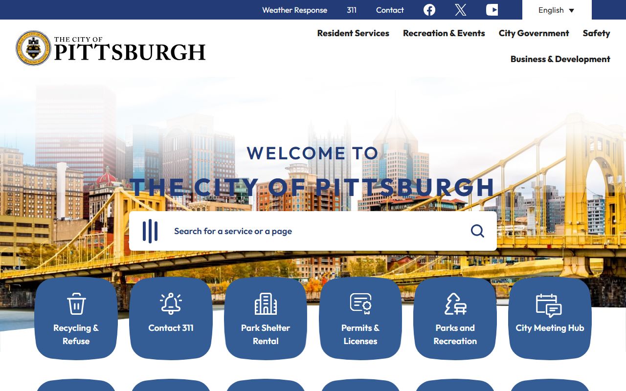 City of Pittsburgh website for civil court records