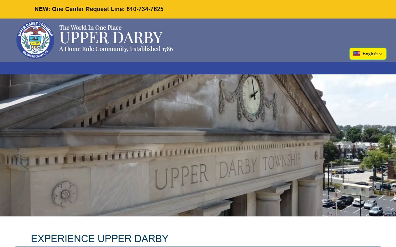 Upper Darby Township website for civil court records