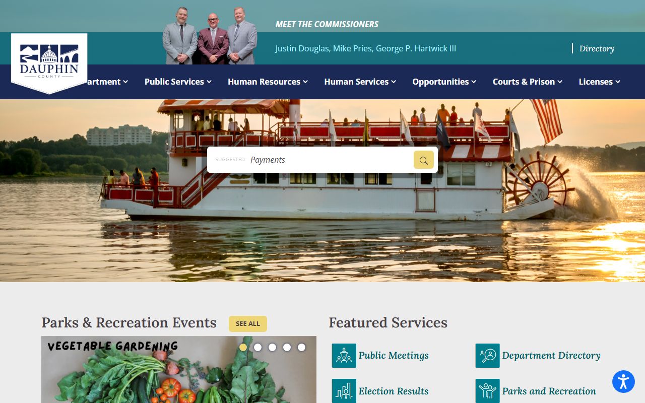 Dauphin County government website for civil court records