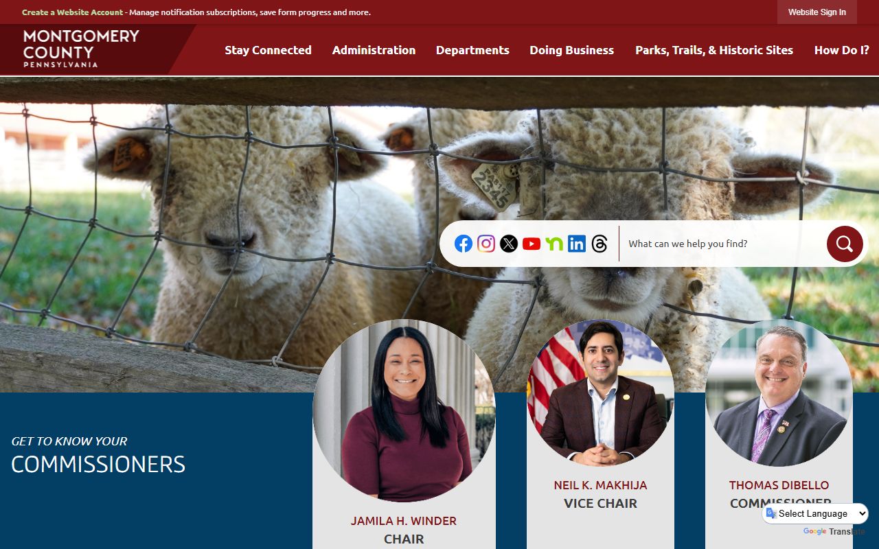 Montgomery County government website for public records requests