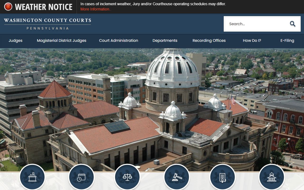 Washington County Courts website for civil court records